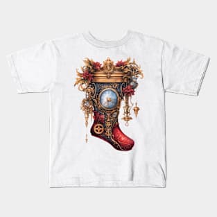 Steampunk Christmas Sock Kids T-Shirt